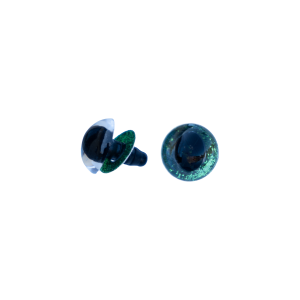 1 para oczka zaciskowe, kot, brokatowe kocie 16mm zielone