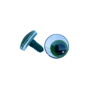 1 para oczka zaciskowe przezroczyste, zezowate zielone 25mm
