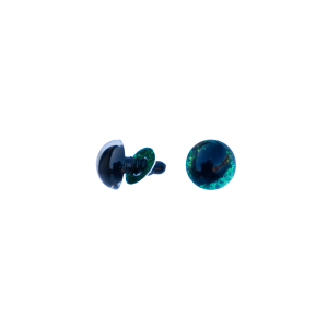 1 para oczka zaciskowe, kot, brokatowe kocie 12mm zielone