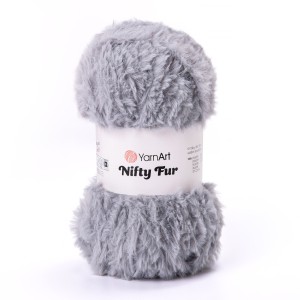 100g włóczka futerkowa YarnArt Nifty Fur 8410 szara