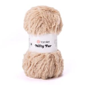 100g włóczka futerkowa YarnArt Nifty Fur 8407 beżowa