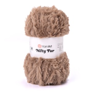 100g włóczka futerkowa YarnArt Nifty Fur 8405 jasnobrązowa