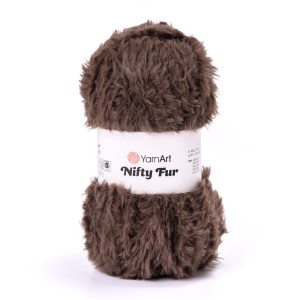 100g włóczka futerkowa YarnArt Nifty Fur 8404 brązowa