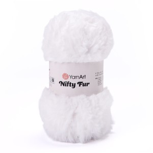 100g włóczka futerkowa YarnArt Nifty Fur 8401 biała