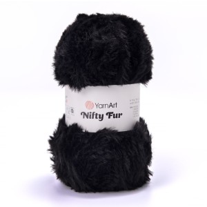 100g włóczka futerkowa YarnArt Nifty Fur 8402 czarna