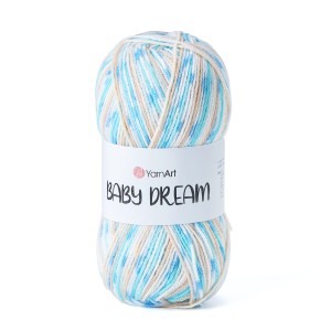 100g włóczka akryl YarnArt Baby Dream beż, biel, turkus, błękit 5245