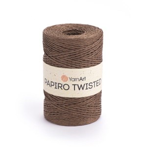 100g rafia włóczka papierowa brązowa YarnArt Papiro Twisted 1316