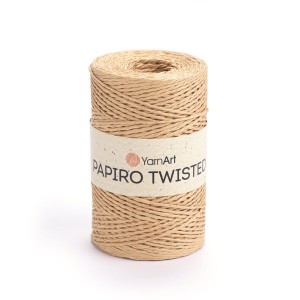 100g rafia włóczka papierowa beżowa YarnArt Papiro Twisted 1315