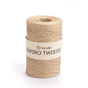 100g rafia włóczka papierowa jasnobeżowa YarnArt Papiro Twisted 1302