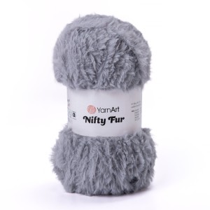 100g włóczka futerkowa YarnArt Nifty Fur 8410 szara