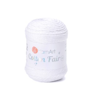 50g włóczka, cienka bawełna YarnArt Cotton Fair 8/4 biała 5501