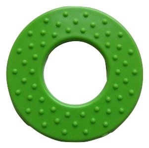 okrągły gryzak do kostek sensorycznych ciemnozielony