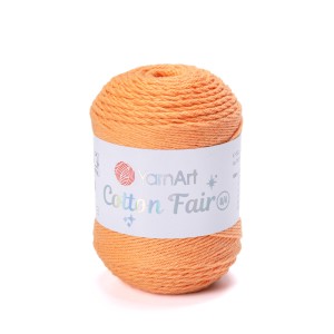 50g włóczka, cienka bawełna YarnArt Cotton Fair 8/4 pomarańczowa 5532
