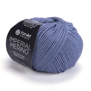 50g włóczka 100% wełna extrafine YarnArt Imperial Merino niebieska 3336