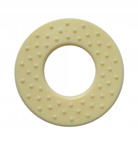 okrągły gryzak do kostek sensorycznych kremowy