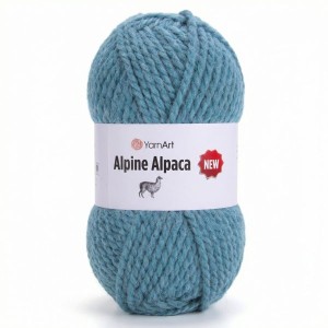 150g alpaka, wełna, akryl YarnArt Alpine Alpaca gruba 1450 niebieski
