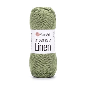 50g włóczka len wiskoza YarnArt Intense Linen zielona 4121