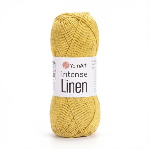 50g włóczka len wiskoza YarnArt Intense Linen żółta 4119