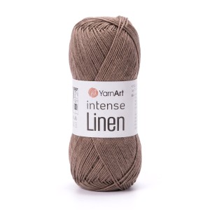50g włóczka len wiskoza YarnArt Intense Linen brązowa 4118