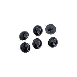 6szt. czarne oczka-guziki przyszywane oczy 18mm