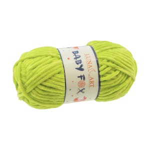 100g włóczka pluszowa Baby Fox limonkowa 85