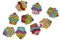 guziki drewniane muffinki