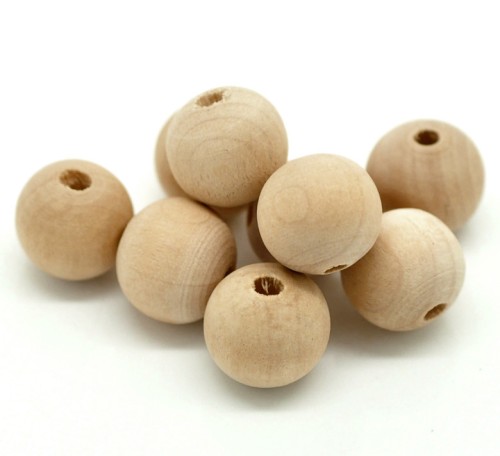 koraliki drewniane naturalne 13mm-14mm