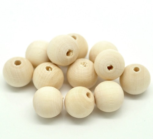 koraliki drewniane naturalne 11mm-12mm
