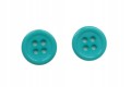 małe guziczki plastikowe 11mm turkusowe