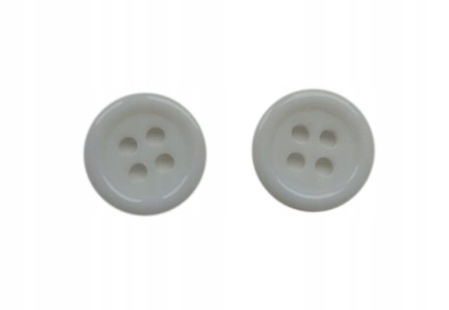 małe guziczki plastikowe 11mm białe