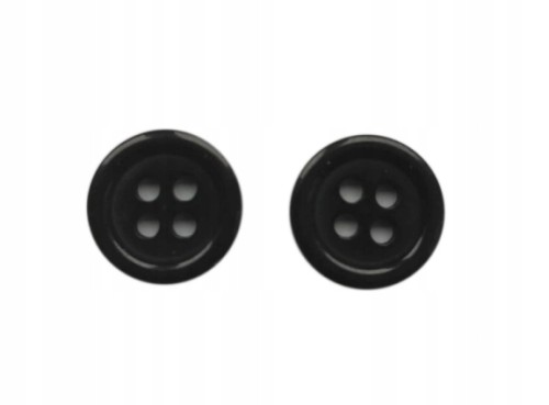 małe guziczki plastikowe 11mm czarne