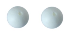 2szt. koraliki silikonowe 12mm białe