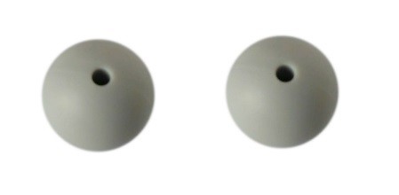 koraliki silikonowe 12mm popielate