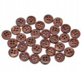 drewniane guziki 15mm ciemnobrązowe