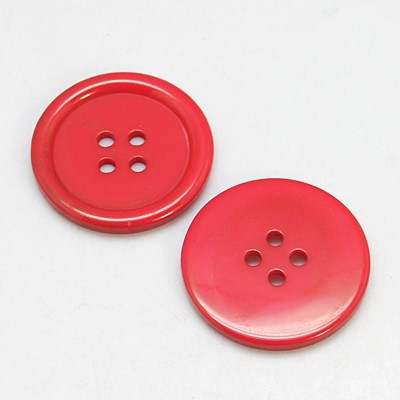 guziki 3cm plastikowe czerwone